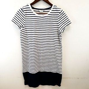 Boden Womens Blue Coralie Striped T Shirt Dress Size 12 Short Sleeve Jersey
